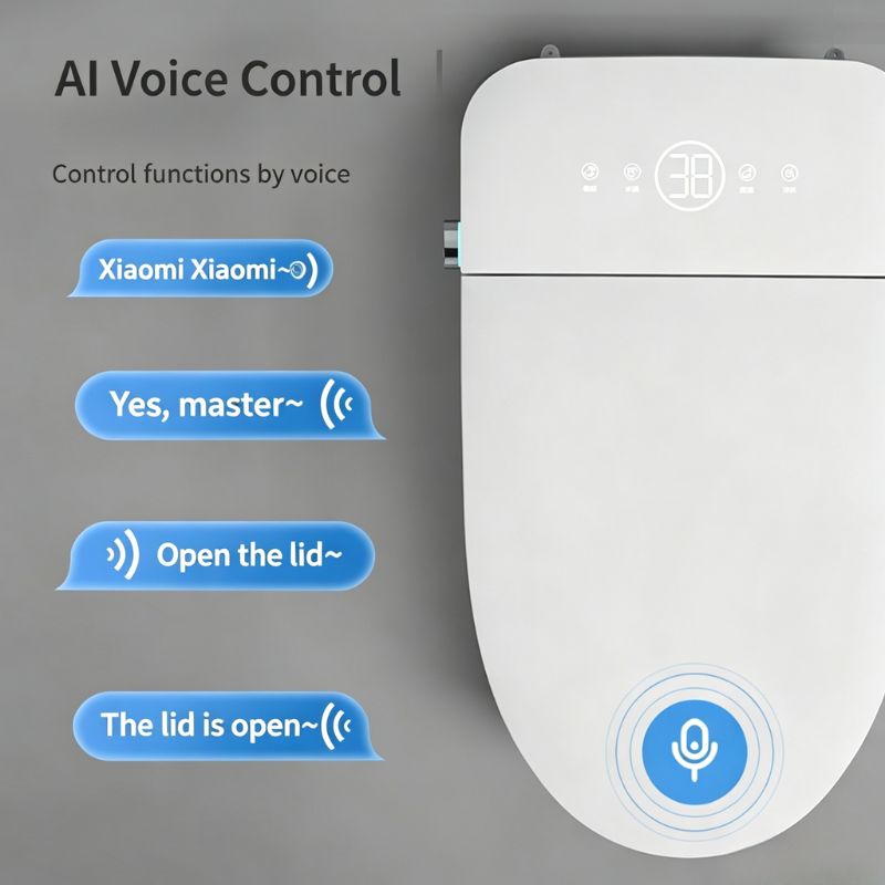 All-in-One Smart Bidet Toilet with Built-in Booster Tank