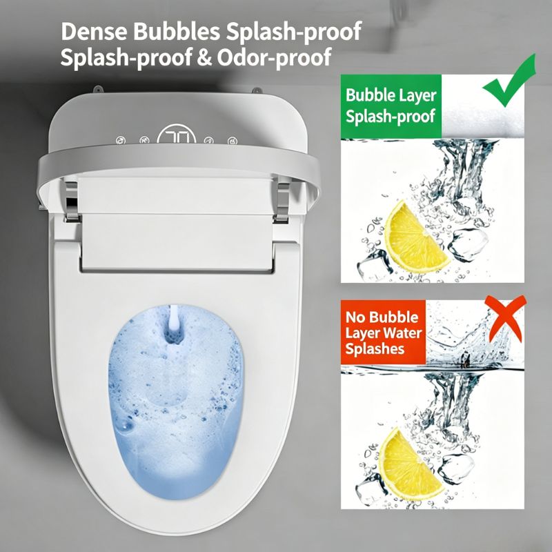 All-in-One Smart Bidet Toilet with Built-in Booster Tank
